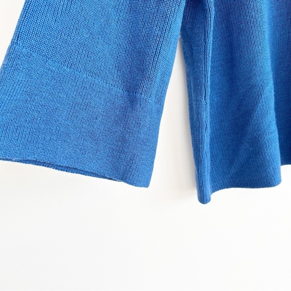 Eileen Fisher Merino Wool Bell Sleeve Sweater Women's Size Medium Blue - Picture 2 of 10